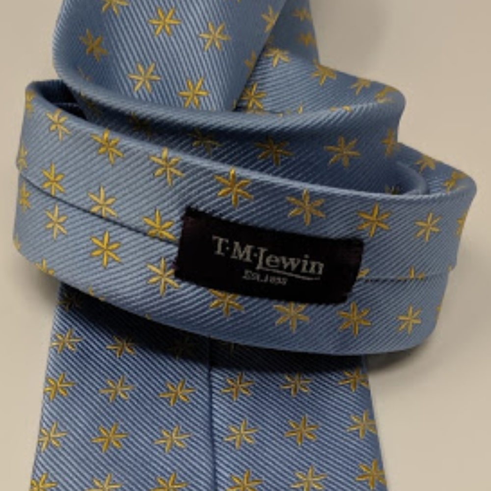 Pure silk T.M. Lewin starburst tie